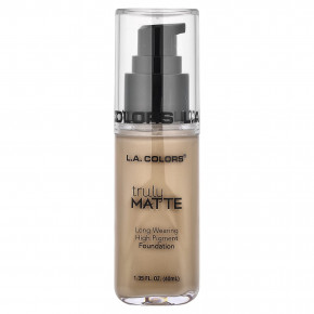 L.A. Colors, по-настоящему матовая тональная основа, CLM355, бежевый, 40 мл (1,35 жидк. унции) - описание