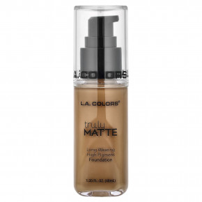 L.A. Colors, по-настоящему матовая тональная основа, CLM360 Cafe, 40 мл (1,35 жидк. унции) - описание