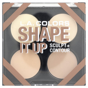 L.A. Colors, Sculpt + Contour, палитра для контурирования из 4 оттенков, CPF638 Shape It Up, 14 г (0,49 унции) - описание | фото