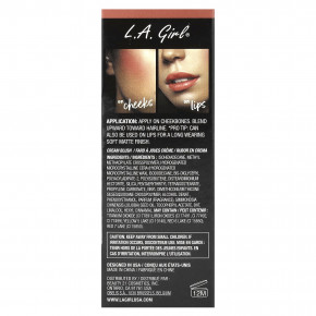 L.A. Girl, мягкие матовые кремовые румяна, GBL442 Grace, 8 мл (0,27 жидк. унции) в Москве - eco-herb.ru | фото