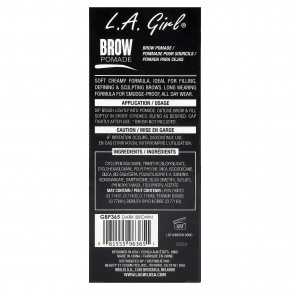 L.A. Girl, помада для бровей, GBP365 темно-коричневый, 3 г (0,11 унции) в Москве - eco-herb.ru | фото