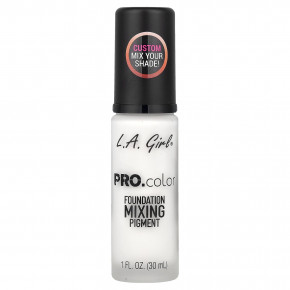 L.A. Girl, PRO. Color Foundation, пигмент для смешивания, GLM711 White, 30 мл (1 жидк. унция) - описание | фото
