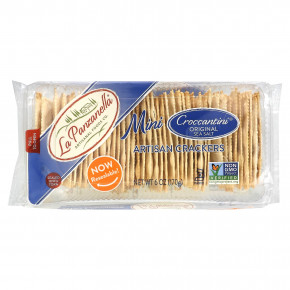 La Panzanella, ремесленные мини-крекеры Croccantini, оригинальная морская соль, 170 г (6 унций) - описание | фото