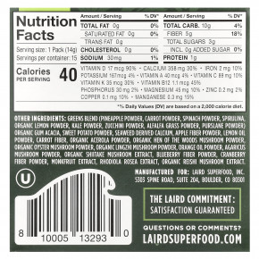 Laird Superfood, Ежедневная зелень с пребиотиками, 15 пакетиков по 14 г (0,5 унции) в Москве - eco-herb.ru | фото