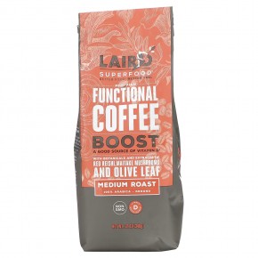 Laird Superfood, Peruvian Functional Coffee, Boost, Ground, Medium Roast, 12 oz (340 g) в Москве - eco-herb.ru | фото