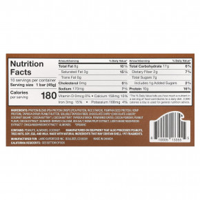 Laird Superfood, Протеиновый батончик Superfood + адаптогены, двойной шоколад с арахисовой пастой, 10 батончиков по 45 г (1,6 унции) в Москве - eco-herb.ru | фото