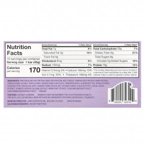 Laird Superfood, Протеиновый батончик Superfood + адаптогены, морская соль из темного шоколада, 10 пакетиков по 45 г (1,6 унции) в Москве - eco-herb.ru | фото