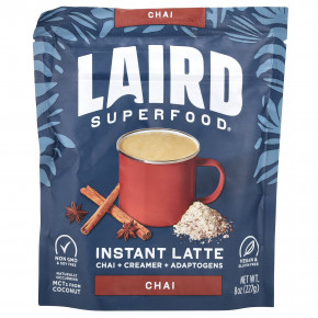 Laird Superfood, Растворимый латте, чай + сливки + адаптогены, чай, 227 г (8 унций) в Москве - eco-herb.ru | фото