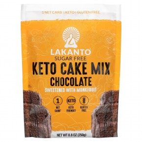 Lakanto, кетогенная смесь для приготовления тортов, шоколад, 250 г (8,8 унции) - описание