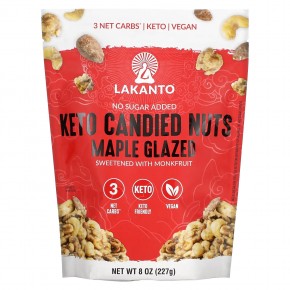 Lakanto, Keto Candied Nuts, Maple Glazed, 8 oz (227 g) - описание
