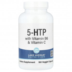 Lake Avenue Nutrition, 5-HTP с витаминами B6 и C, 180 растительных капсул - описание