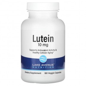 Lake Avenue Nutrition, лютеин, 10 мг, 180 растительных капсул - описание
