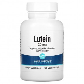 Lake Avenue Nutrition, лютеин, 20 мг, 120 растительных мягких таблеток - описание