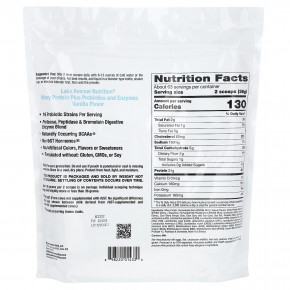 Lake Avenue Nutrition, сывороточный протеин с пробиотиками, ванильный вкус, 2,27 кг (5 фунтов) (Товар снят с продажи) в Москве - eco-herb.ru | изображение Lake Avenue Nutrition, сывороточный протеин с пробиотиками, ванильный вкус, 2,27 кг (5 фунтов) (Товар снят с продажи) в Москве - eco-herb.ru | фото