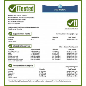 Lake Avenue Nutrition, сывороточный протеин с пробиотиками, ванильный вкус, 2,27 кг (5 фунтов) (Товар снят с продажи) в Москве - eco-herb.ru | изображение Lake Avenue Nutrition, сывороточный протеин с пробиотиками, ванильный вкус, 2,27 кг (5 фунтов) (Товар снят с продажи) в Москве - eco-herb.ru | фото