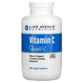 Lake Avenue Nutrition, витамин C, с Quali-C, 1000 мг, 365 растительных капсул - описание