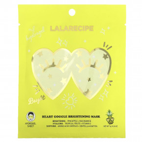 Lalarecipe, Heart Google, осветляющая маска для лица, 1 листовая маска, 7 г (0,24 унции) в Москве - eco-herb.ru | фото