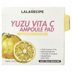 Lalarecipe, Yuze Vita C, ампульные диски, для сияния кожи, 80 шт, 150 мл (5,07 жидк. унции) в Москве - eco-herb.ru | фото