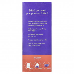 Lansinoh, бутылочки для кормления и хранения, от 1 месяца, медленный поток, 3 шт. в Москве - eco-herb.ru | фото