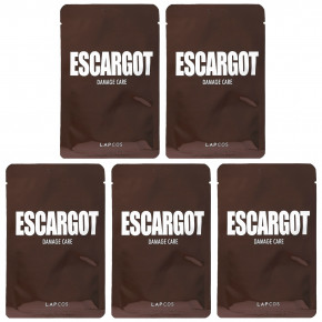 Lapcos, Escargot Damage Care Sheet Mask Set, 5 шт., 27 мл (0,91 жидк. унц.) в Москве - eco-herb.ru | фото