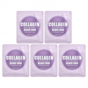 Lapcos, ночная маска для лица с коллагеном и коллагеном, 4 шт. по 35 г (1,23 унции) - описание | фото