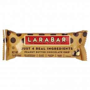 Larabar, The Original Real Fruit & Nut Bar™, арахисовая паста и шоколадная крошка, 6 батончиков по 45 г (1,6 унции) в Москве - eco-herb.ru | фото