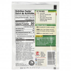 Lawry's, Густой и насыщенный соус для спагетти, смесь специй и приправ, 40 г (1,42 унции) (Товар снят с продажи) в Москве - eco-herb.ru | фото