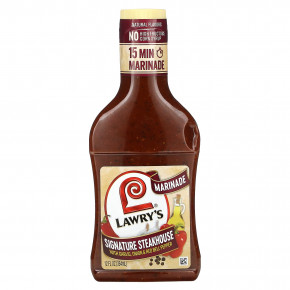 Lawry's, маринад, фирменный стейк с чесноком, луком и красным болгарским перцем, 354 мл (12 жидк. унций) - описание | фото