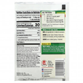 Lawry's, смесь специй и приправ, оригинальный соус для спагетти, 42 г (1,5 унции) (Товар снят с продажи) в Москве - eco-herb.ru | фото