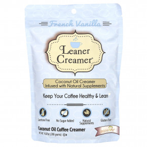 Leaner Creamer, Заменитель сливок для кофе из кокосового масла, французская ваниль, 280 г в Москве - eco-herb.ru | фото