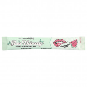 Legendairy Milk, She's Thirsty®, смесь электролитов с кокосовой водой, арбуз (коробка), 18 пакетиков-стиков по 7,8 г (0,28 унции) в Москве - eco-herb.ru | фото