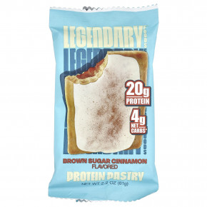 Legendary Foods, протеиновое пирожное, с коричневым сахаром и корицей, 10 шт. по 61 г (2,2 унции) в Москве - eco-herb.ru | фото