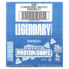 Legendary Foods, протеиновые чипсы, ранч, 7 пачек по 34 г (1,2 унции) в Москве - eco-herb.ru | фото