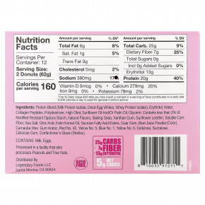 Legendary Foods, протеиновые пончики, розовая глазурь и посыпка, 12 упаковок по 62 г (2,2 унции) в Москве - eco-herb.ru | фото