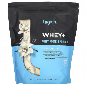 Legion Athletics, Whey +, порошок из сывороточного протеина, французская ваниль, 816 г (1,8 фунта) - описание