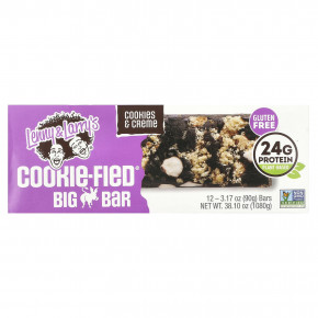 Lenny & Larry's, Cookie-Fied® Big Bar, печенье и крем, 12 батончиков, 90 г (3,17 унции) - описание | фото