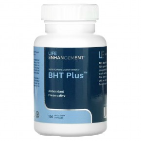 Life Enhancement, Durk Pearson & Sandy Shaw's BHT Plus, добавка с бутилгидрокситолуолом, 100 капсул в Москве - eco-herb.ru | фото