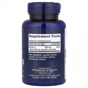 Life Extension, аскорбил пальмитат, 500 мг, 100 вегетарианских капсул в Москве - eco-herb.ru | фото