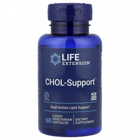 Life Extension, CHOL-Support™, 60 вегетарианских капсул с жидкостью - описание | фото