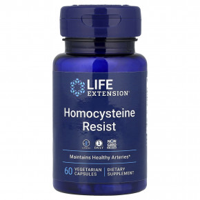 Life Extension, Homocysteine Resist, 60 вегетарианских капсул - описание | фото