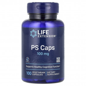 Life Extension, капсулы PS, 100 мг, 100 вегетарианских капсул - описание | фото