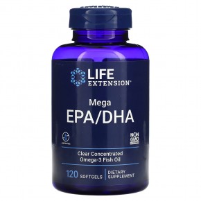 Life Extension, Mega EPA/DHA, 120 капсул в Москве - eco-herb.ru | фото