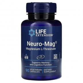 Life Extension, Neuro-Mag, L-треонат магния, 90 вегетарианских капсул в Москве - eco-herb.ru | фото