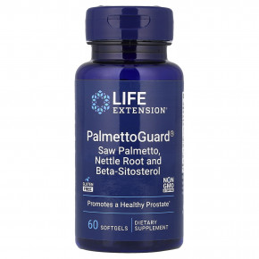 Life Extension, PalmettoGuard®, сереноя, корень крапивы и бета-ситостерол, 60 капсул - описание | фото