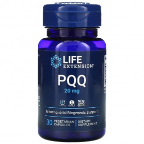 Life Extension, PQQ в капсулах, пирролохинолинхинон, 20 мг, 30 вегетарианских капсул в Москве - eco-herb.ru | фото