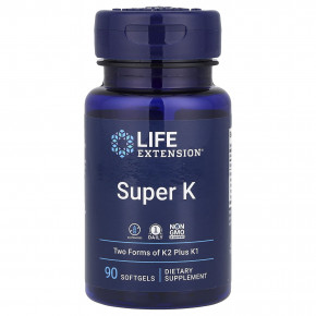 Life Extension, Продукт «Super K», 90 мягких желатиновых капсул в Москве - eco-herb.ru | фото