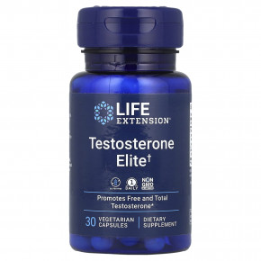 Life Extension, Testosterone Elite, 30 вегетарианских капсул - описание | фото