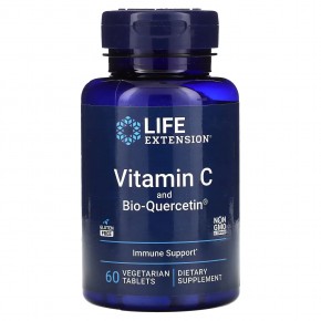 Life Extension, витамин C и Bio-Quercetin, 60 вегетарианских таблеток - описание