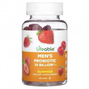 Lifeable, жевательные таблетки с пробиотиками для мужчин, со вкусом натуральных ягод, 10 млрд, 60 жевательных таблеток (5 млрд в одной жевательной таблетке) в Москве - eco-herb.ru | фото