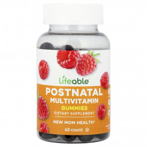 Lifeable, Мультивитаминные жевательные таблетки для послеродового периода, малина, 60 жевательных таблеток в Москве - eco-herb.ru | фото